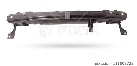 Iron stiffener reinforcement for the rear of the car black body spare part of the strengthener of bumper. Equipment for sale or installation in auto service or garage. Car parts catalog. 111802722