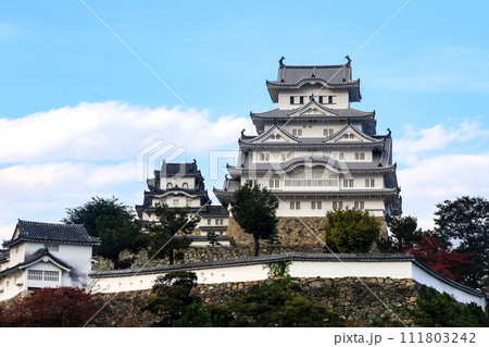 秋 紅葉の姫路城 秋 紅葉の姫路城 111803242