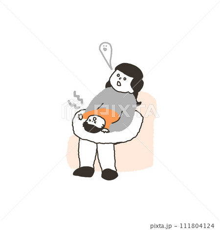 育児に疲れ切った母親 育児に疲れ切った母親 111804124