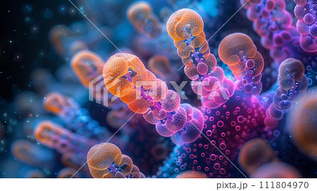 火星とかにいそうな架空の微生物の顕微鏡画像