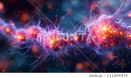 火星とかにいそうな架空の微生物の顕微鏡画像