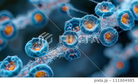 火星とかにいそうな架空の微生物の顕微鏡画像