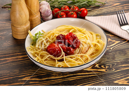Italian pasta spaghetti with tomato Italian pasta spaghetti with tomato 111805809