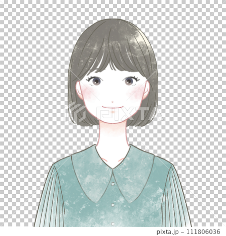 正面向きの女性 正面向きの女性 111806036