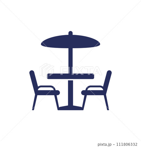 dining table and chairs, garden furniture icon dining table and chairs, garden furniture icon 111806332
