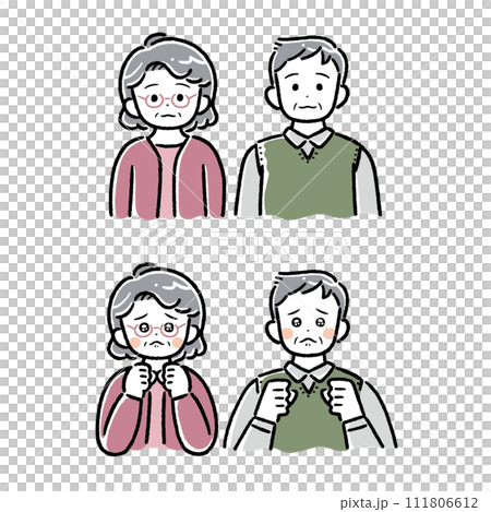 粗線高級插畫(圖示、頭像、面無表情、窺視) 粗線高級插畫(圖示、頭像、面無表情、窺視) 111806612