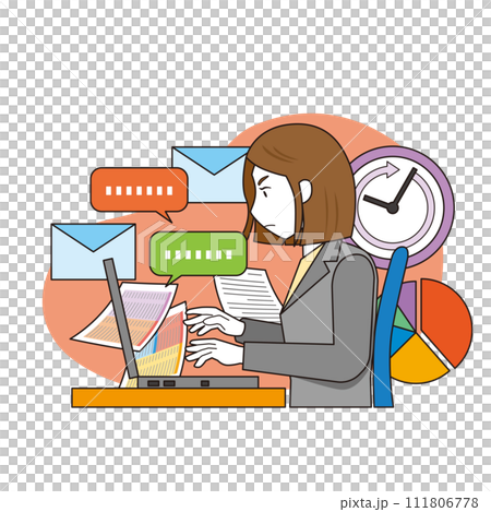 從事文書工作的女員工 111806778