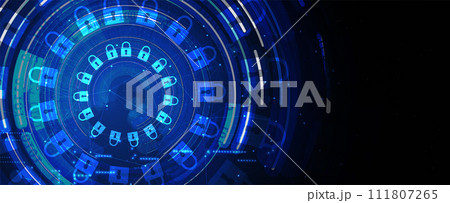Cyber security and information or network protection. Future technology web services for business and internet project 111807265
