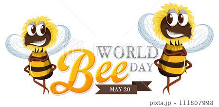 Celebrating World Bee Day Illustration 111807998