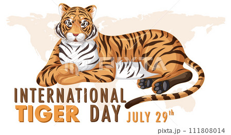 Celebrating International Tiger Day Illustration 111808014