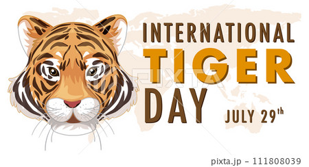 Celebrating International Tiger Day Illustration 111808039