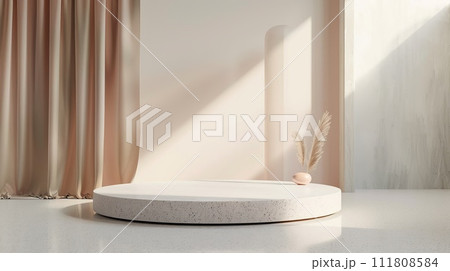 Podium for product presentation. 111808584