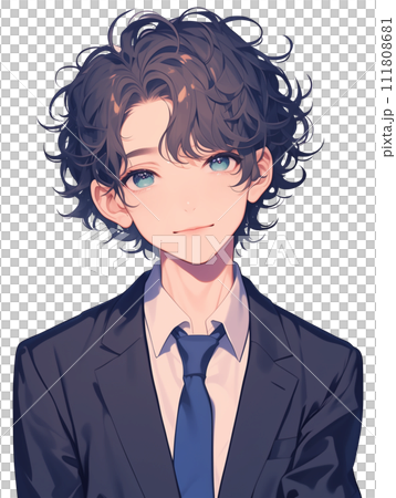 少しくせ毛の男生 スーツ姿(AI生成画像) 少しくせ毛の男生 スーツ姿(AI生成画像) 111808681