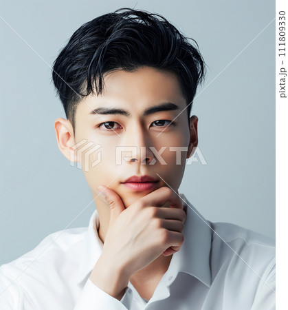 考えるアジア人の男性 (AI画像生成 ) 考えるアジア人の男性 (AI画像生成 ) 111809330