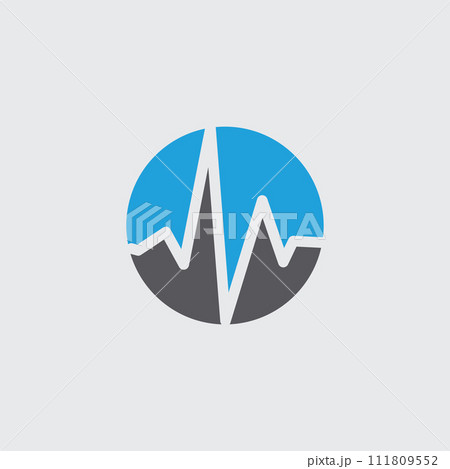Vector linear pulse Icon. cardiogram beat wave. Stock vector illustration isolated on white background. 111809552
