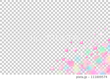 Pop and colorful heart frame 111809574