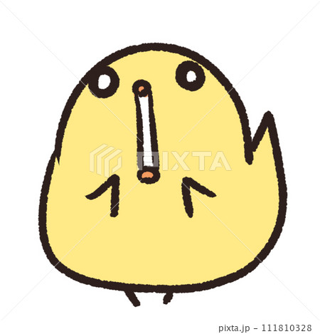 かなり驚いているひよこ かなり驚いているひよこ 111810328