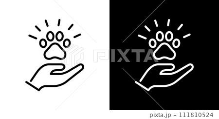 シンプルな動物愛護のアイコン 111810524