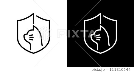 シンプルな動物愛護のアイコン シンプルな動物愛護のアイコン 111810544