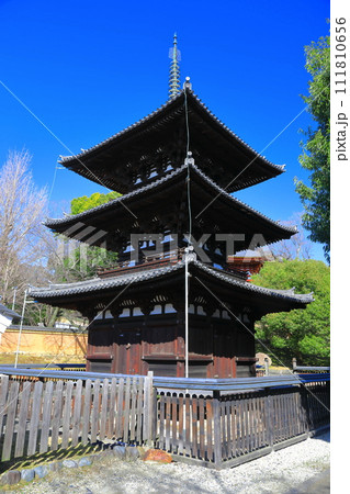 【奈良県】晴天の興福寺（三重塔） 111810656