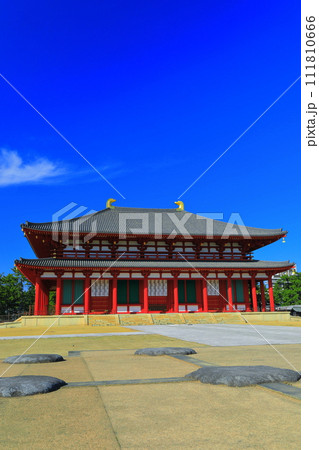 【奈良県】晴天の興福寺（中金堂） 111810666