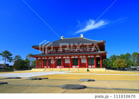 【奈良県】晴天の興福寺（中金堂） 111810670