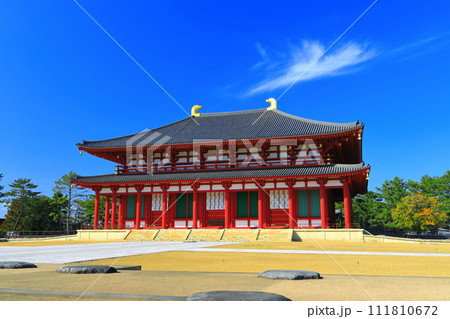 【奈良県】晴天の興福寺（中金堂） 111810672