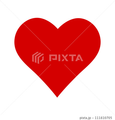 Red heart icon. Symbol of love and Valentine's Day. 111810705