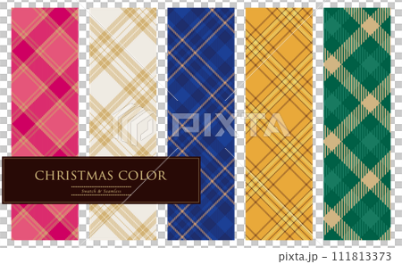 Pop and colorful Christmas color tweed check pattern set 111813373