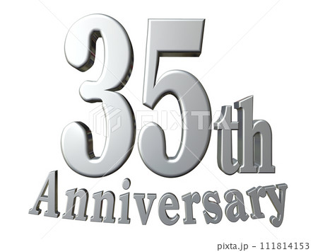 3DCG文字「35th Anniversary/35周年」シルバー,銀 3DCG文字「35th Anniversary/35周年」シルバー,銀 111814153