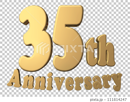 3DCG characters "35th Anniversary/35th anniversary" gold, gold 3DCG characters "35th Anniversary/35th anniversary" gold, gold 111814247