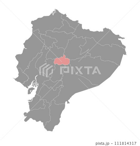 Tungurahua Province map, administrative division of Ecuador. Vector illustration. 111814317