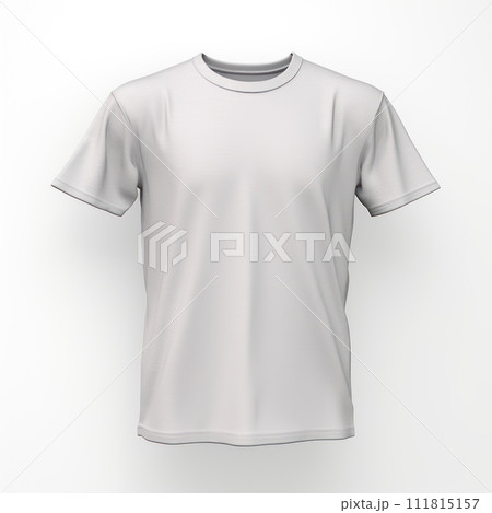Light T-shirt isolated on white background. Mockup for placing your design. Light T-shirt isolated on white background. Mockup for placing your design. 111815157