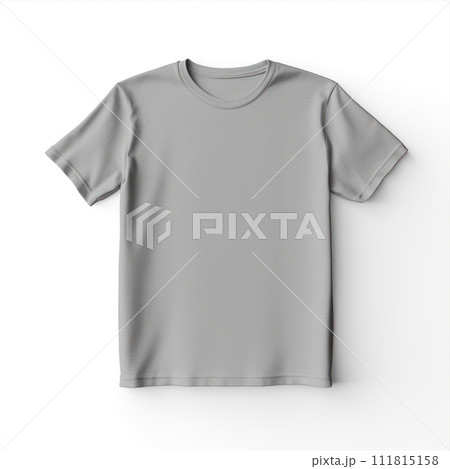 Light gray T-shirt isolated on white background. Mockup for placing your design. Light gray T-shirt isolated on white background. Mockup for placing your design. 111815158