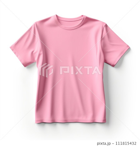 White T-shirt isolated on white background. Mockup for placing your design. 111815432