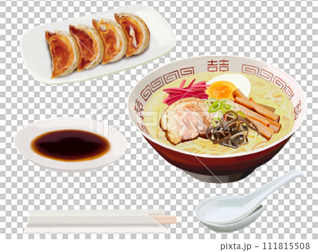 Ramen and Gyoza (tonkotsu ramen) Ramen and Gyoza (tonkotsu ramen) 111815508