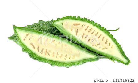 Bitter gourd or Bitter melon or Momordica charantia isolated Bitter gourd or Bitter melon or Momordica charantia isolated 111816222