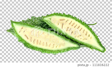 Bitter gourd or Bitter melon or Momordica charantia isolated Bitter gourd or Bitter melon or Momordica charantia isolated 111816222