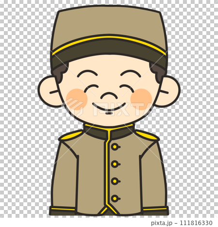 一名飯店男子麵向前方微笑的插圖 111816330