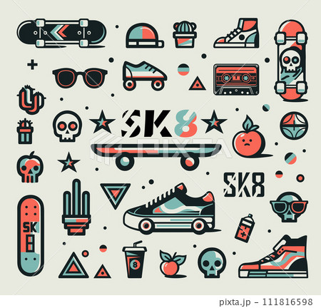 SK8, Skateboard subculture design elements 111816598