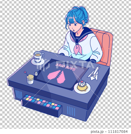 テーブルゲームで負けた女の子 111817084