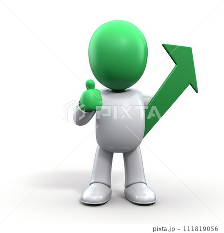 3d man is green tick symbol, signifying completion and success, in a compelling visual representation of achievement and endorsement, a check off character 111819056