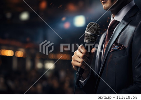 A journalist with a microphone, exploring stories, conducting interviews, and amplifying diverse perspectives through the power of audio storytelling in the dynamic world of media. A journalist with a microphone, exploring stories, conducting interviews, and amplifying diverse perspectives through the power of audio storytelling in the dynamic world of media. 111819558