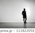 Silhouette of a man standing, full body illustration 111822058