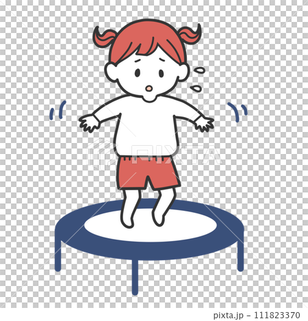 玩蹦床的女孩 玩蹦床的女孩 111823370