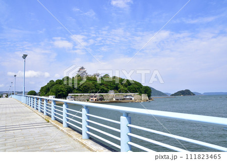 佐賀県唐津市唐津城とその周辺風景 佐賀県唐津市唐津城とその周辺風景 111823465