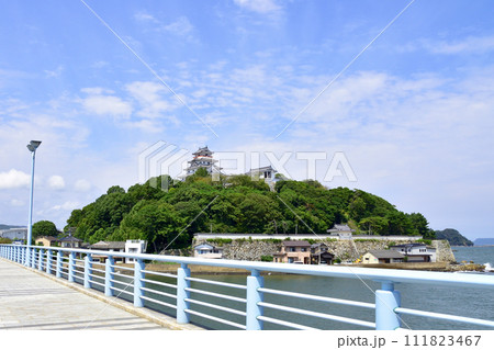 佐賀県唐津市唐津城とその周辺風景 111823467