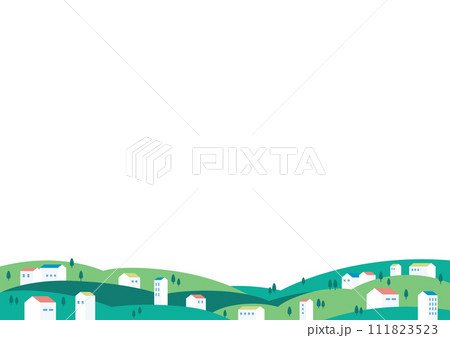 街並み　背景　イラスト 111823523