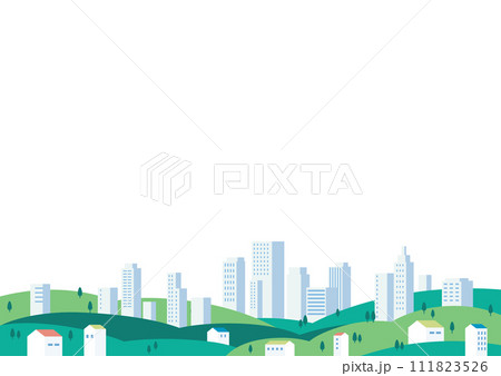 ビル 街並み 背景 イラスト ビル 街並み 背景 イラスト 111823526