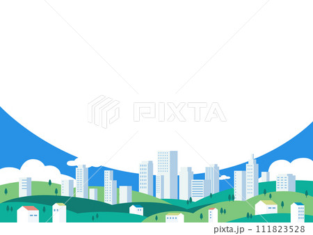 ビル 街並み 背景 イラスト ビル 街並み 背景 イラスト 111823528